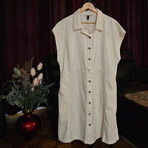 Women's Denim Flouncy Dress Off-White
